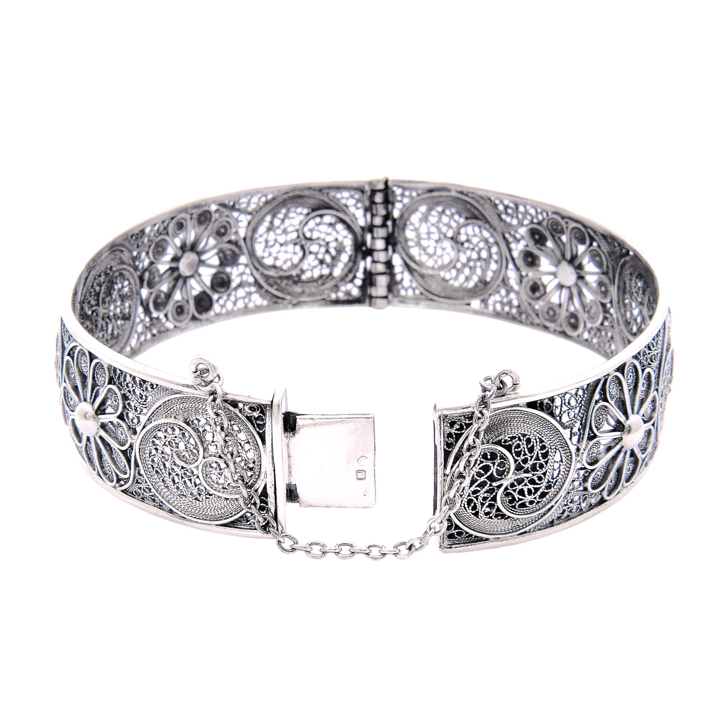 PORTUGAL JEWELS – Großhandel Ohrhänger – Filigranes Silberarmband Ciclo3