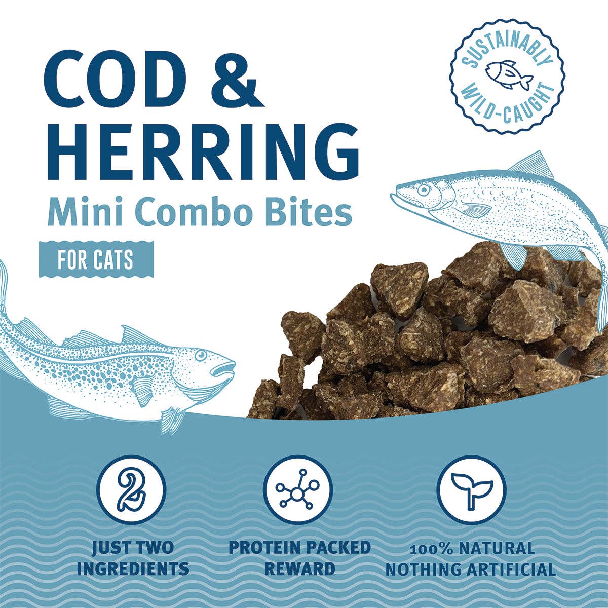 Icelandic+ - Wholesale Pet Treats - Cat - Cod & Herring Mini Combo Bites Treats for Cats2