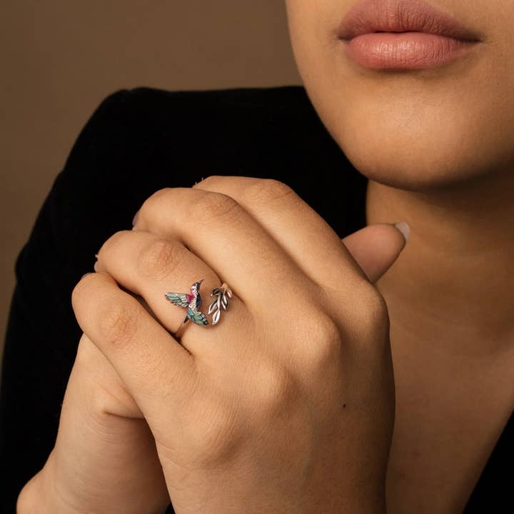 PHOEBE´S - Vendita all'ingrosso Anelli cocktail/statement - Anello Colibrì, Gioielli in Argento 925