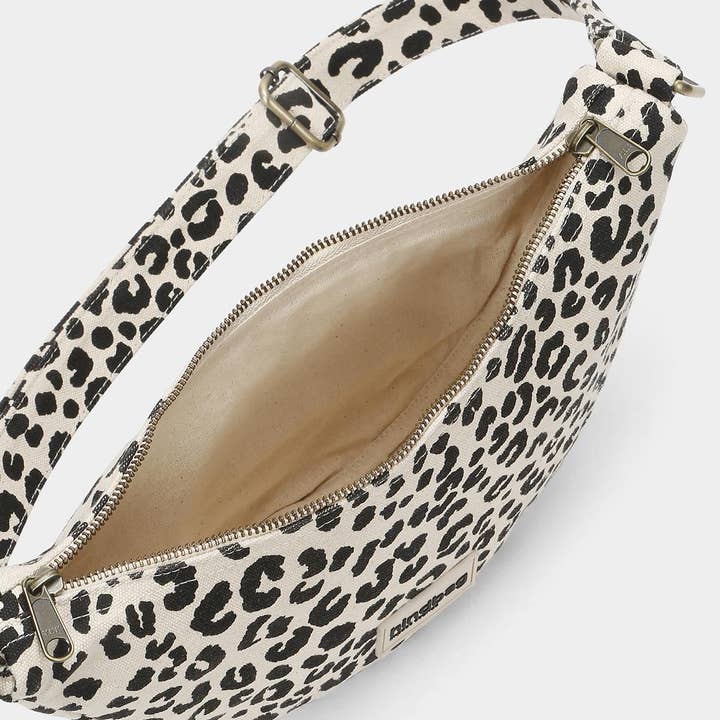 Hindbag - Wholesale Belt Bag - Women's - Andrea Half-Moon Bag Ecru Leopard3