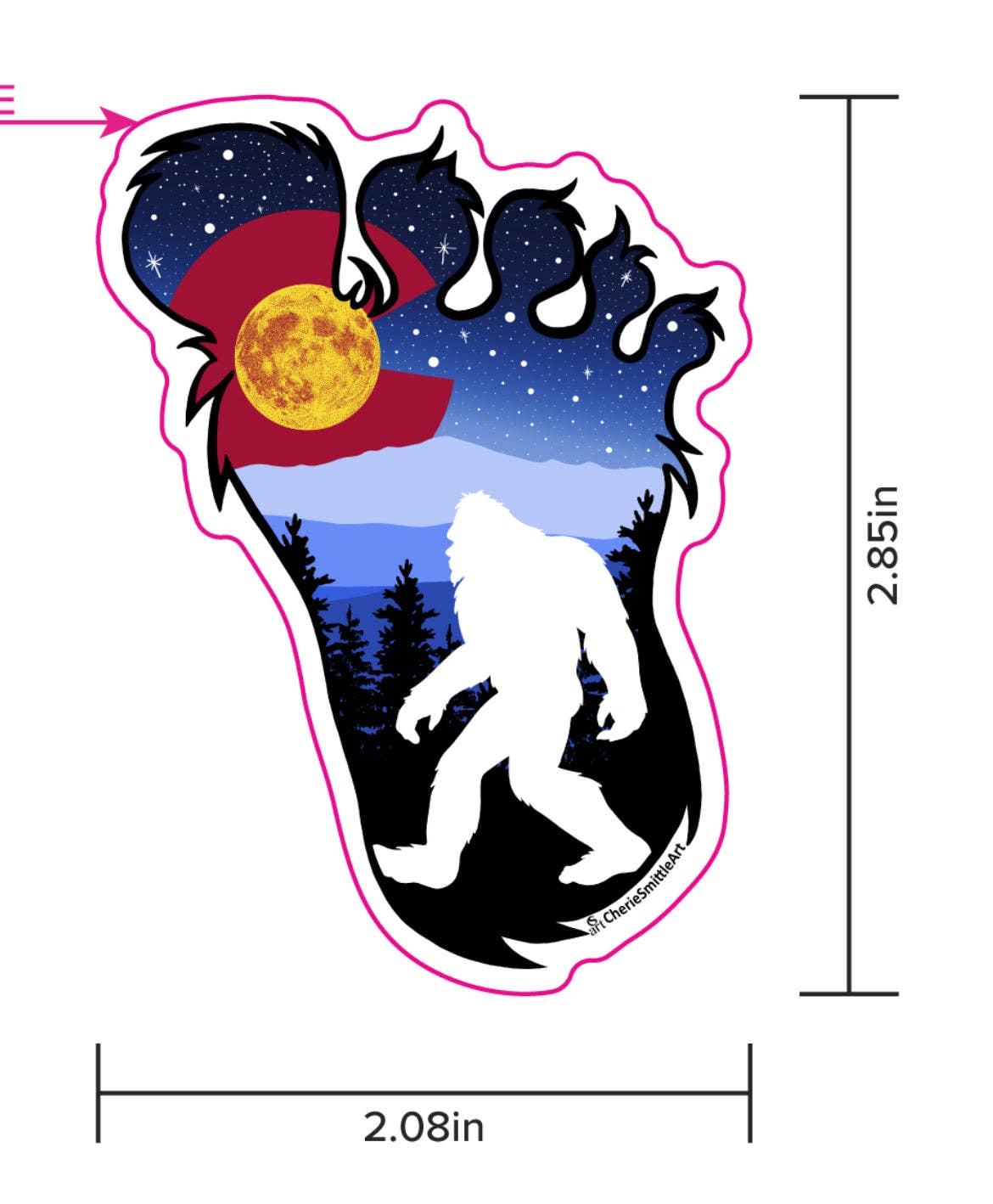 CherieSmittleArt - Wholesale Sticker - Level X Hide N Seek Master Colorado Bigfoot Sticker8