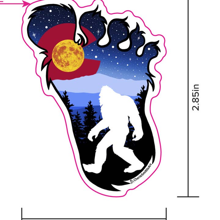 CherieSmittleArt - Wholesale Sticker - Level X Hide N Seek Master Colorado Bigfoot Sticker8