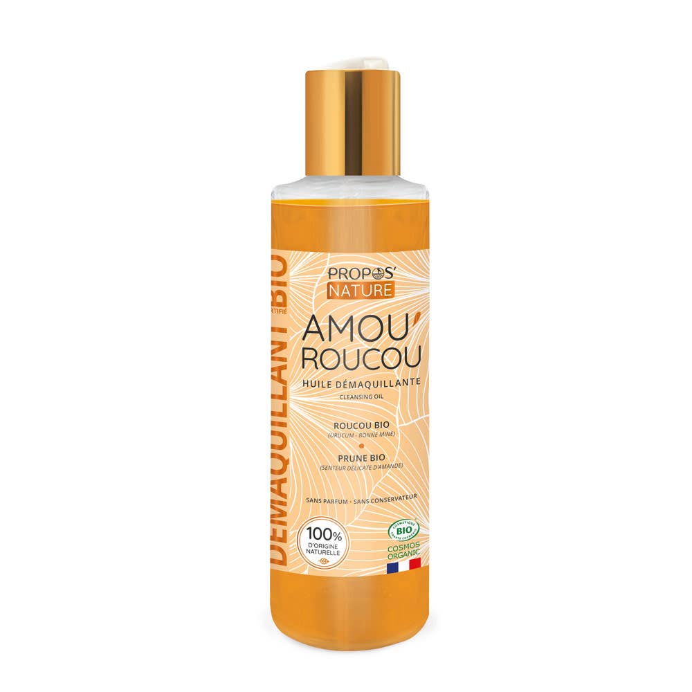 Propos'Nature - Vendita all'ingrosso Struccanti - Olio struccante biologico Amou'roucou con Roucou - 125 ml1