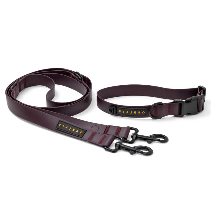 Waterproof leash and collar set: Purple for wholesale by Viajero