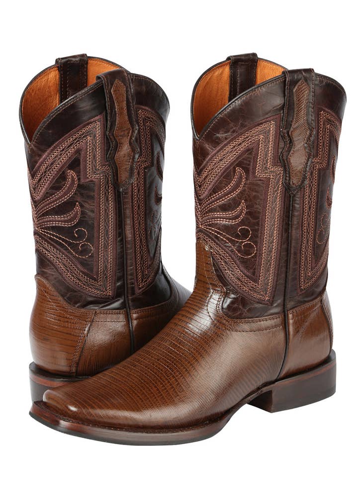El General Western Wear – wholesale Cowboy boots – Men's – El General Rodeo - Printed Lizard leather boots - Brown 44674