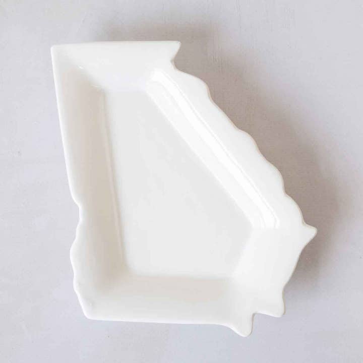 The Royal Standard - Wholesale Decorative Plate/Dish/Bowl - Georgia Shaped Tidbit Dish White 6"