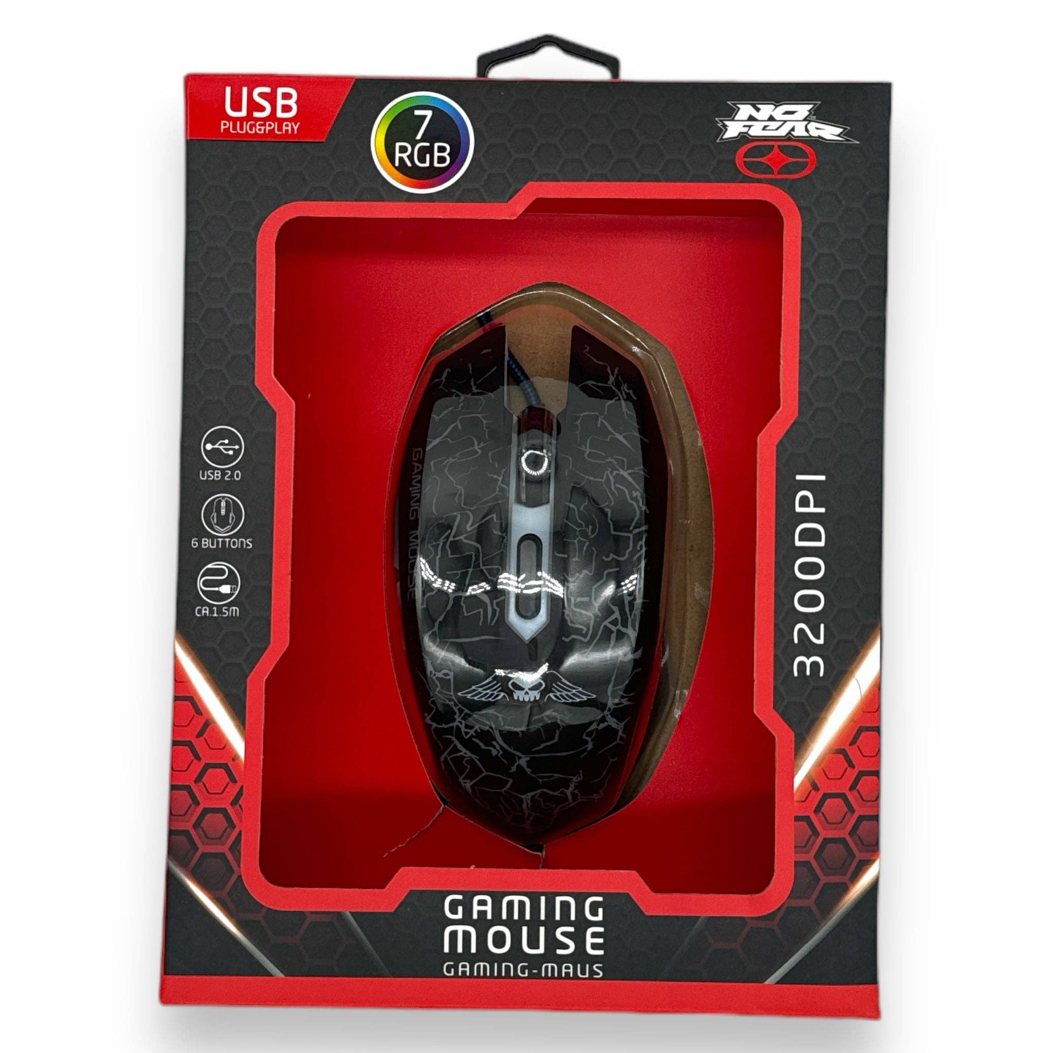 Kinky Pleasure - Vente Tapis de souris - Kinky Pleasure - ED050 - No Fear - Souris de jeu - 3200 DPI - USB3