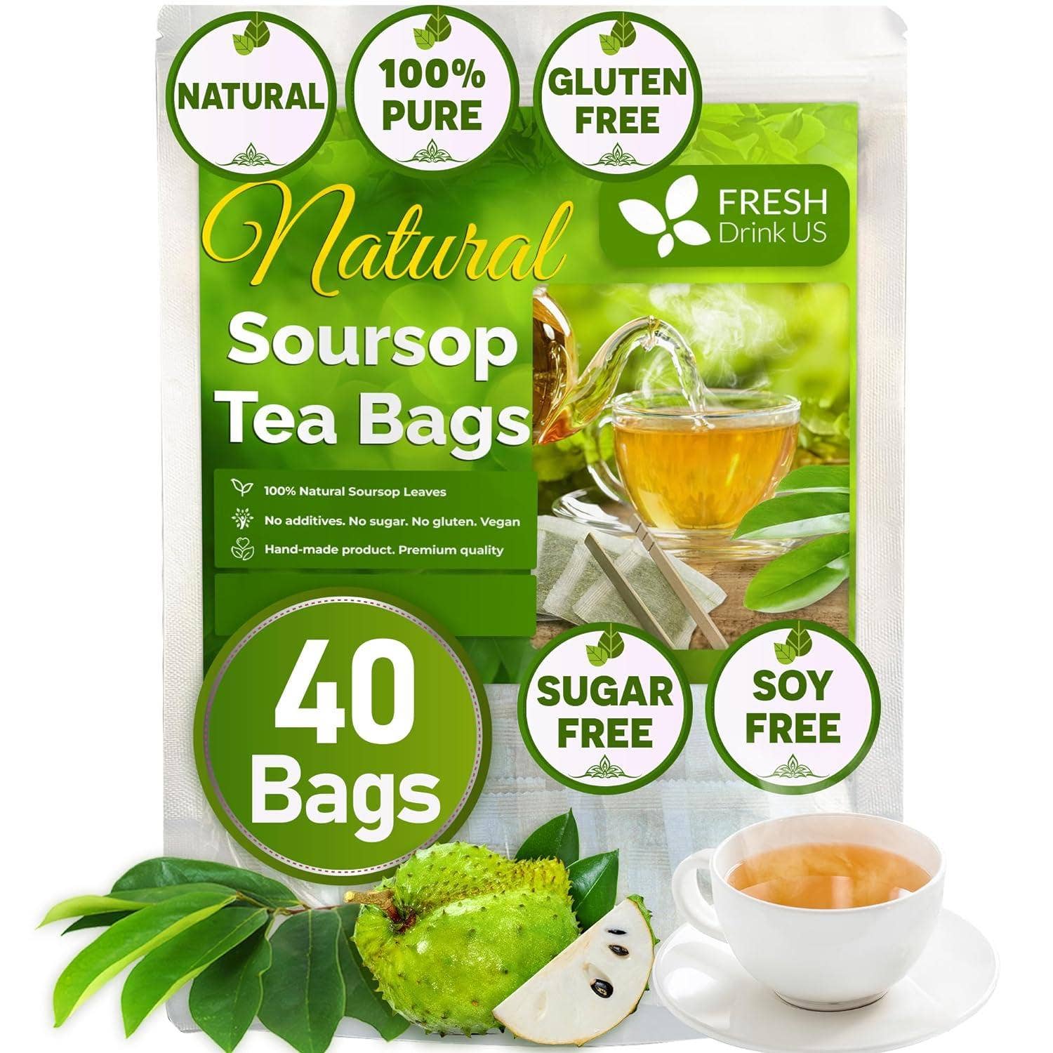 Naomi's Happy Place Shop - Wholesale Health/Detox Tea - Soursop Leaves Tea Version 20