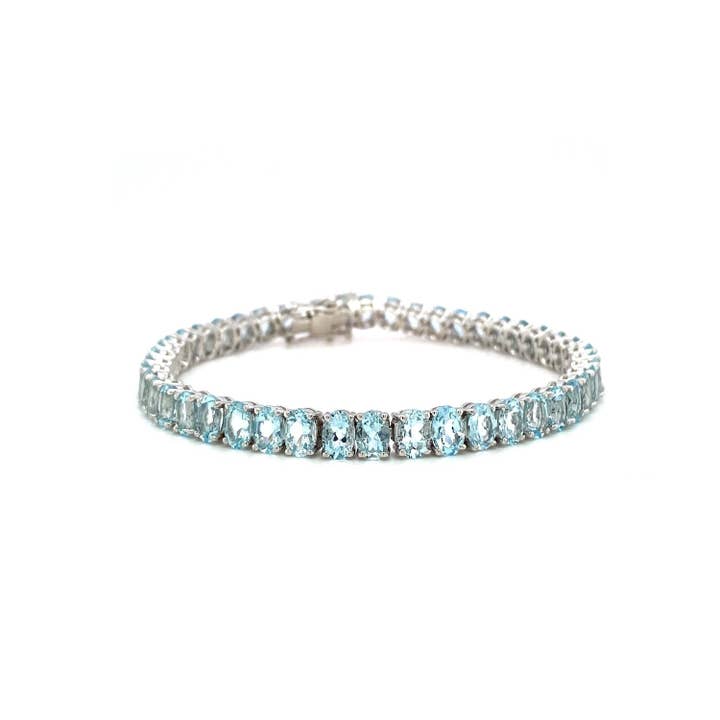 Aquamarine Bracelet in .925 Sterling Silver - KSD 42086 for wholesale by Kotawala Jewels