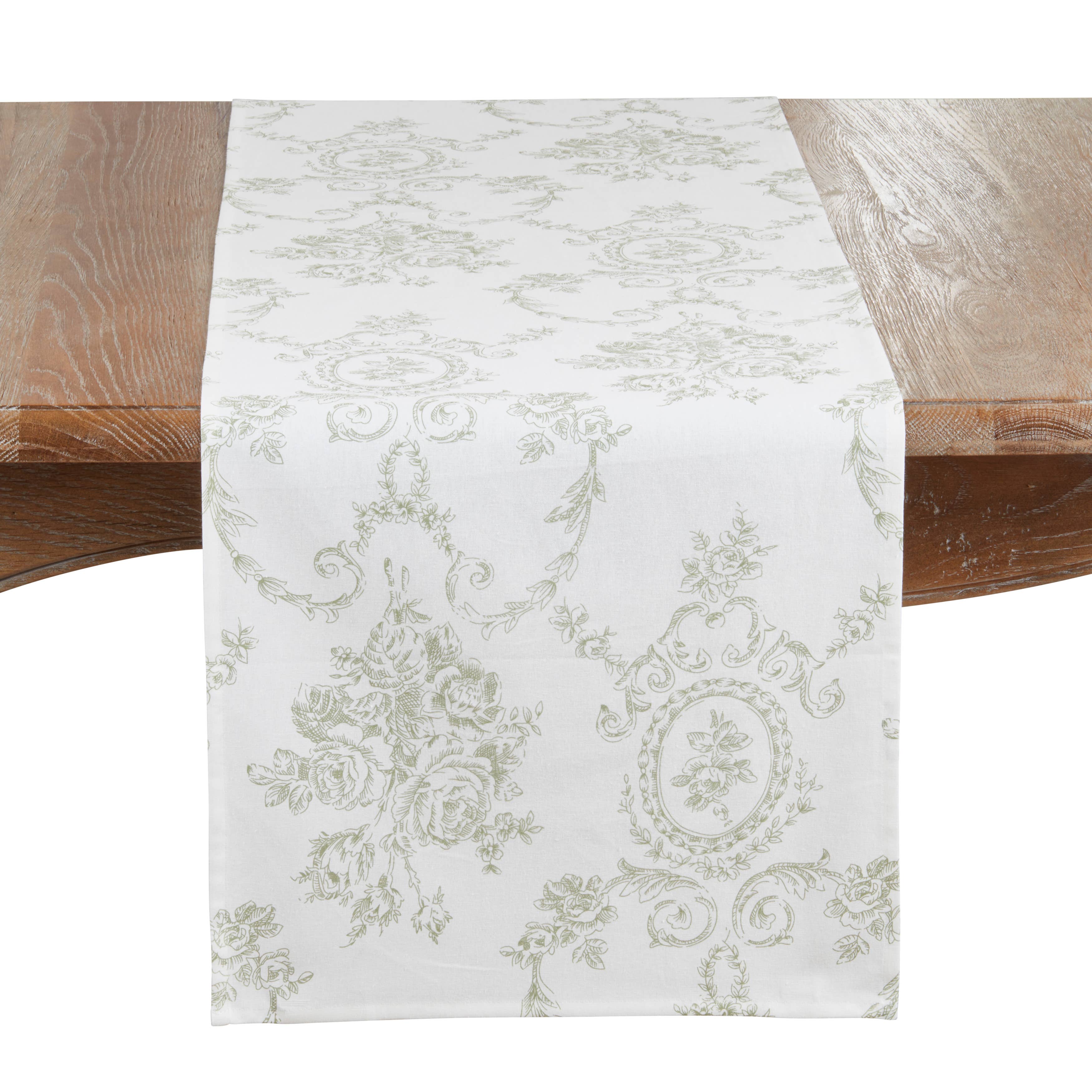 Saro Lifestyle – wholesale Löpare – Toile Floral Runner2