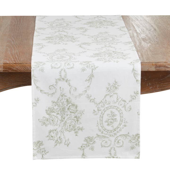Saro Lifestyle – wholesale Löpare – Toile Floral Runner2
