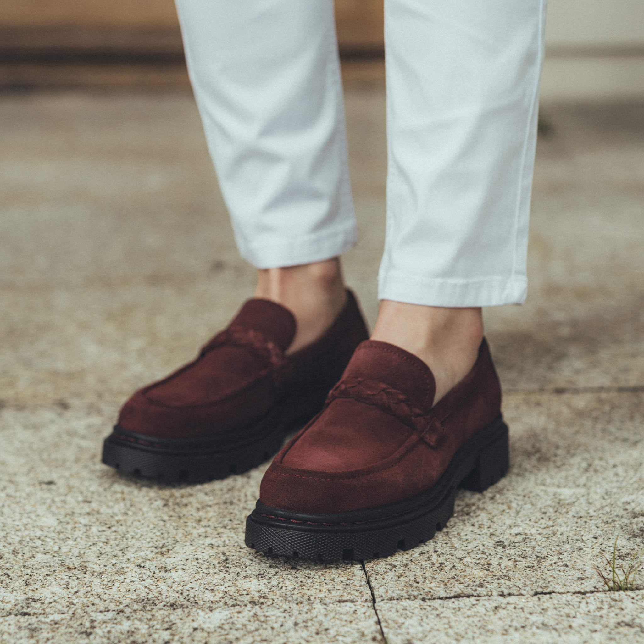 Welligogs - Venta al por mayor Mocasines - Mujer - Mocasines Hackney Burgundy de gamuza0