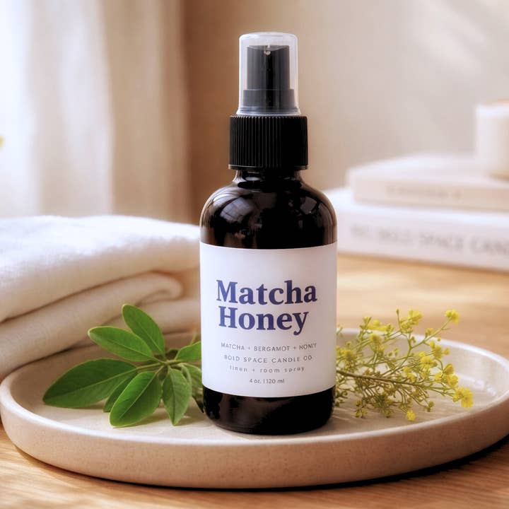 Matcha Honey Linen Spray | Wellness-Inspired Home Fragrance for wholesale by Bold Space Candle Co.