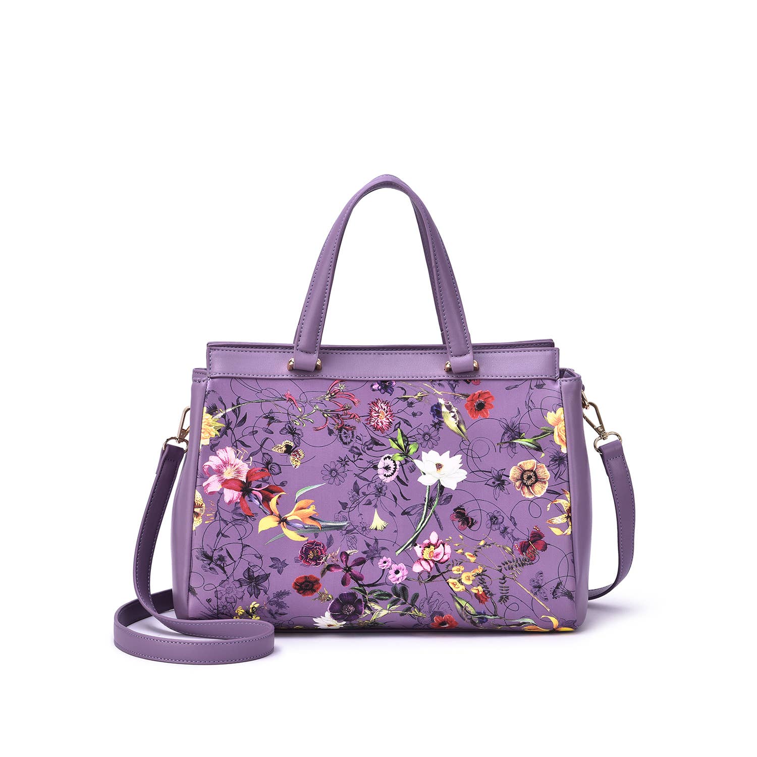 Mellow World - Vendita all'ingrosso Cartella - Donna - Borsa a tracolla Stellan con stampa floreale2