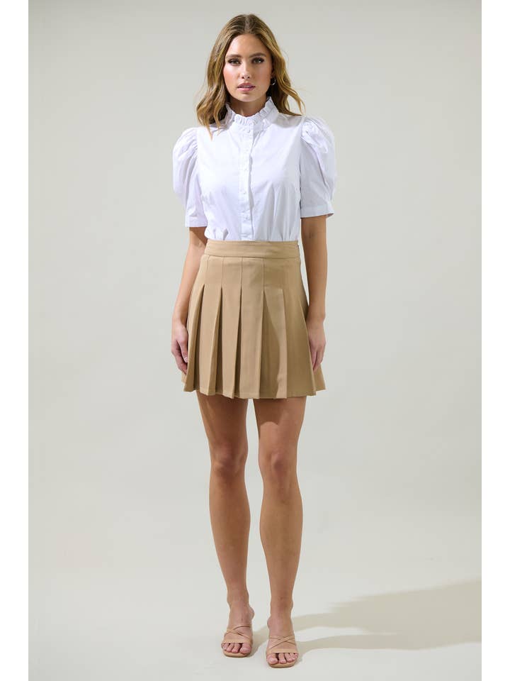 Sugarlips - Wholesale Blouse - Women's - Finley Ruffle Button Down Top