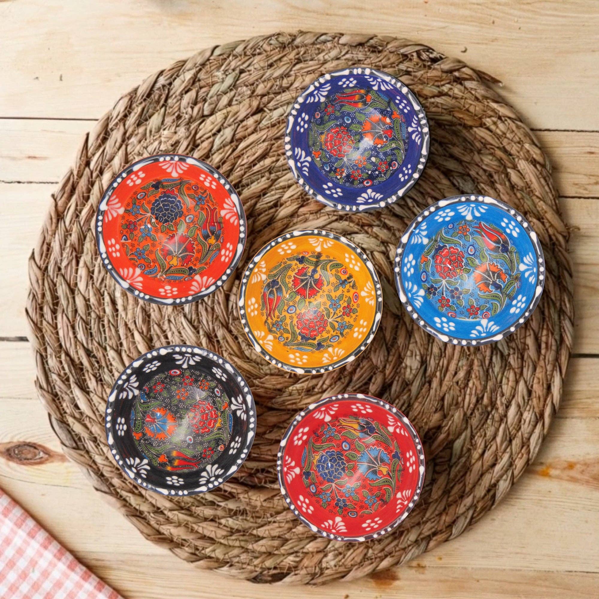 Bascuda – Großhandel Schüssel – Set mit 6 Keramik-Dipschalen – Rochelle, Rochelle Bloom – 8 cm2