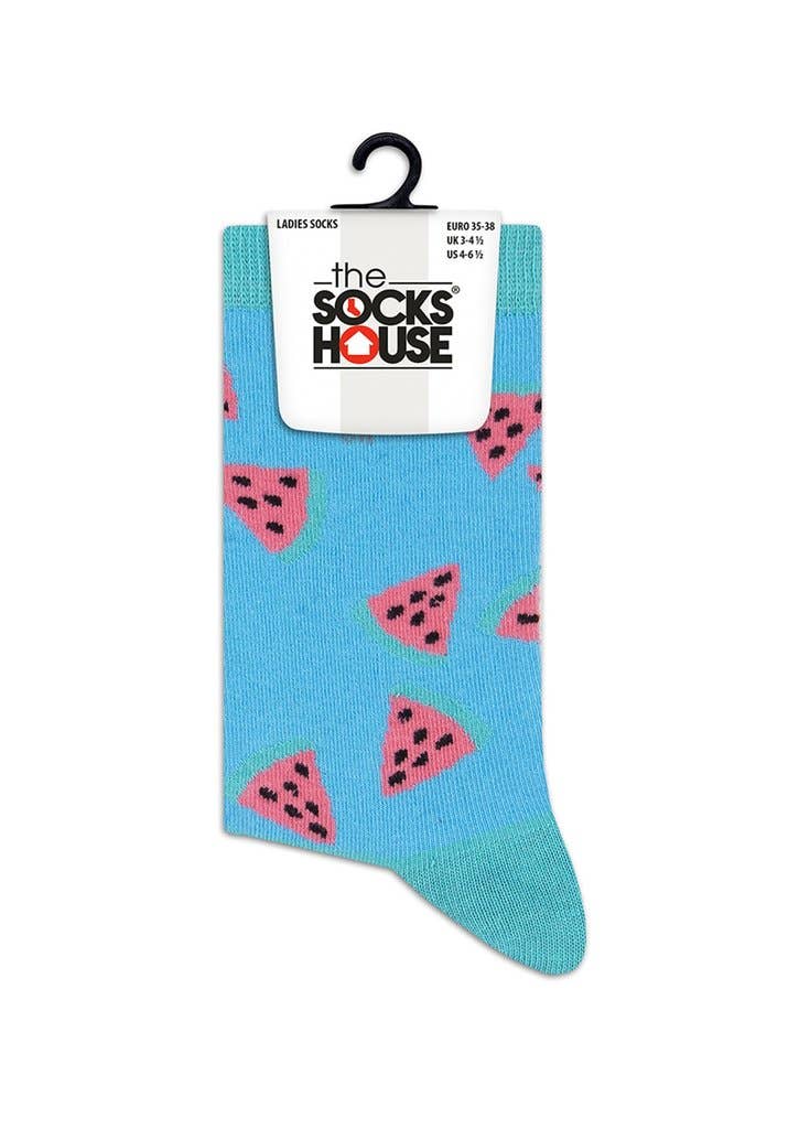 CalzeMie – Engroshandel Strømper - Dame – Vandmelon Design Sokker3