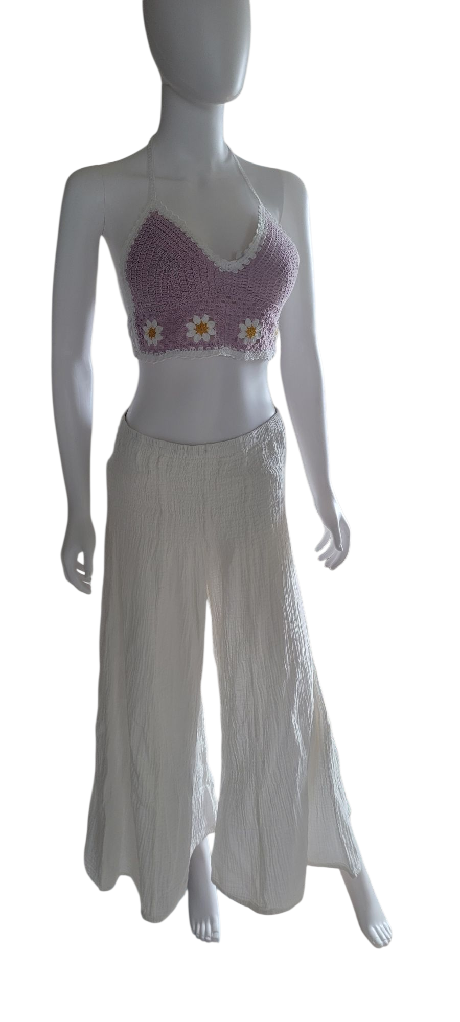 Evergreen Guardian Imports – wholesale Pants – Women's – TT254 Cotton Tier Pants Ivory4