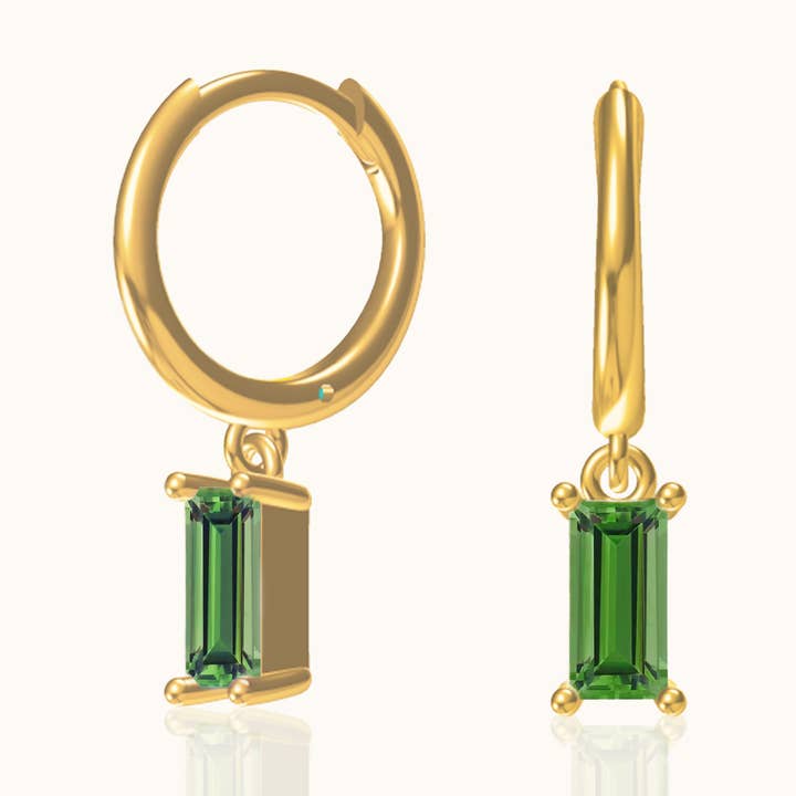 Aros Shamrock Green CZ para venta al por mayor de DOVIANA