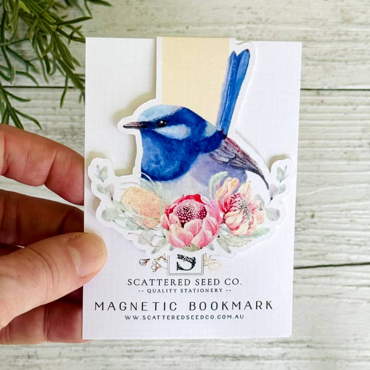 Scattered Seed Co - Wholesale Bookmark - Superb Fairy Wren MAGNETIC BOOKMARK2