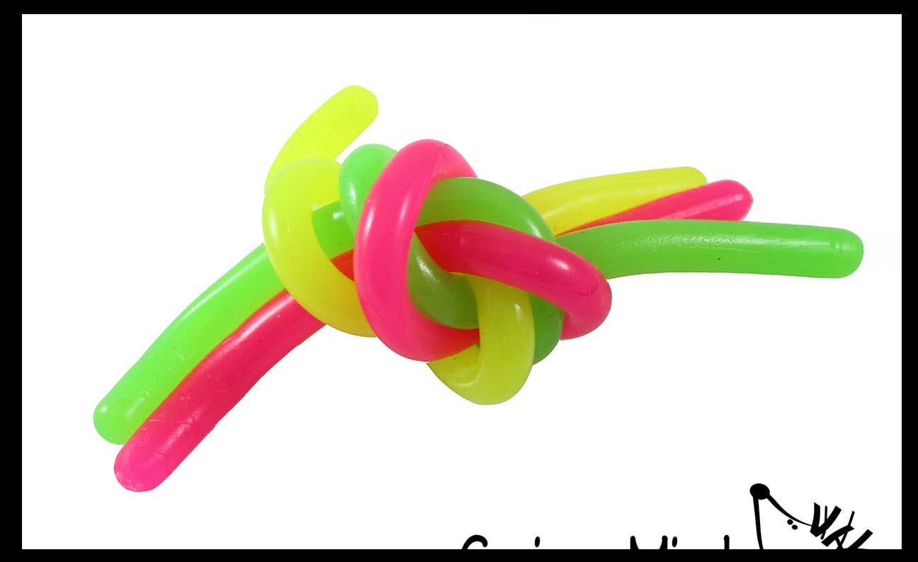 Curious Minds Toys - Wholesale Fidget Toy - Kids - 1 Glow in the Dark Stretch String Fidget Toy- Worm Noodle S1