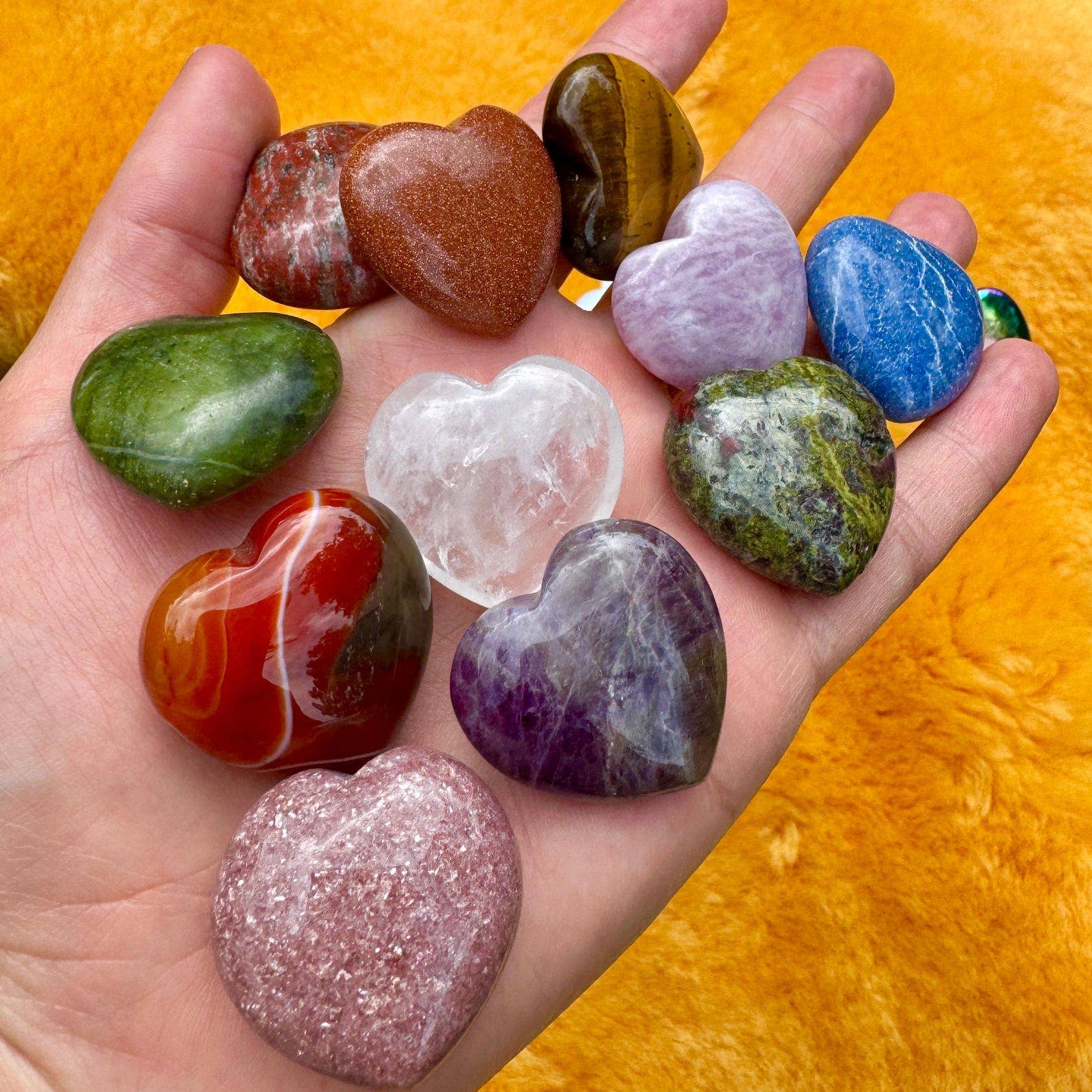 Elf Kendal Hippies - Vendita all'ingrosso Pietra/cristallo spirituale - Cuore di cristallo 30mm cuore di pietra preziosa cuori di pietra mista di Elf6