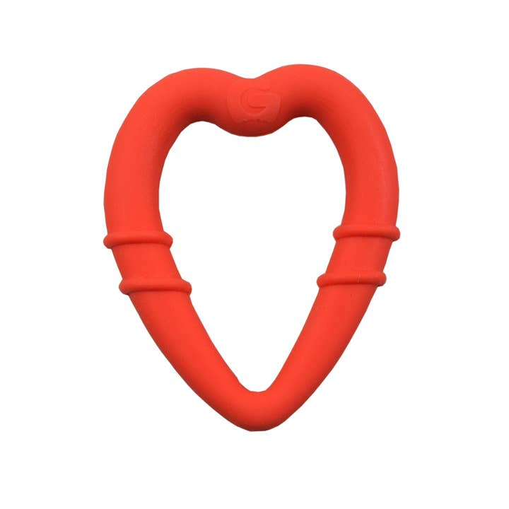 Gummee Heart Shaped Silicone Teething Ring Red for wholesale by Gummee