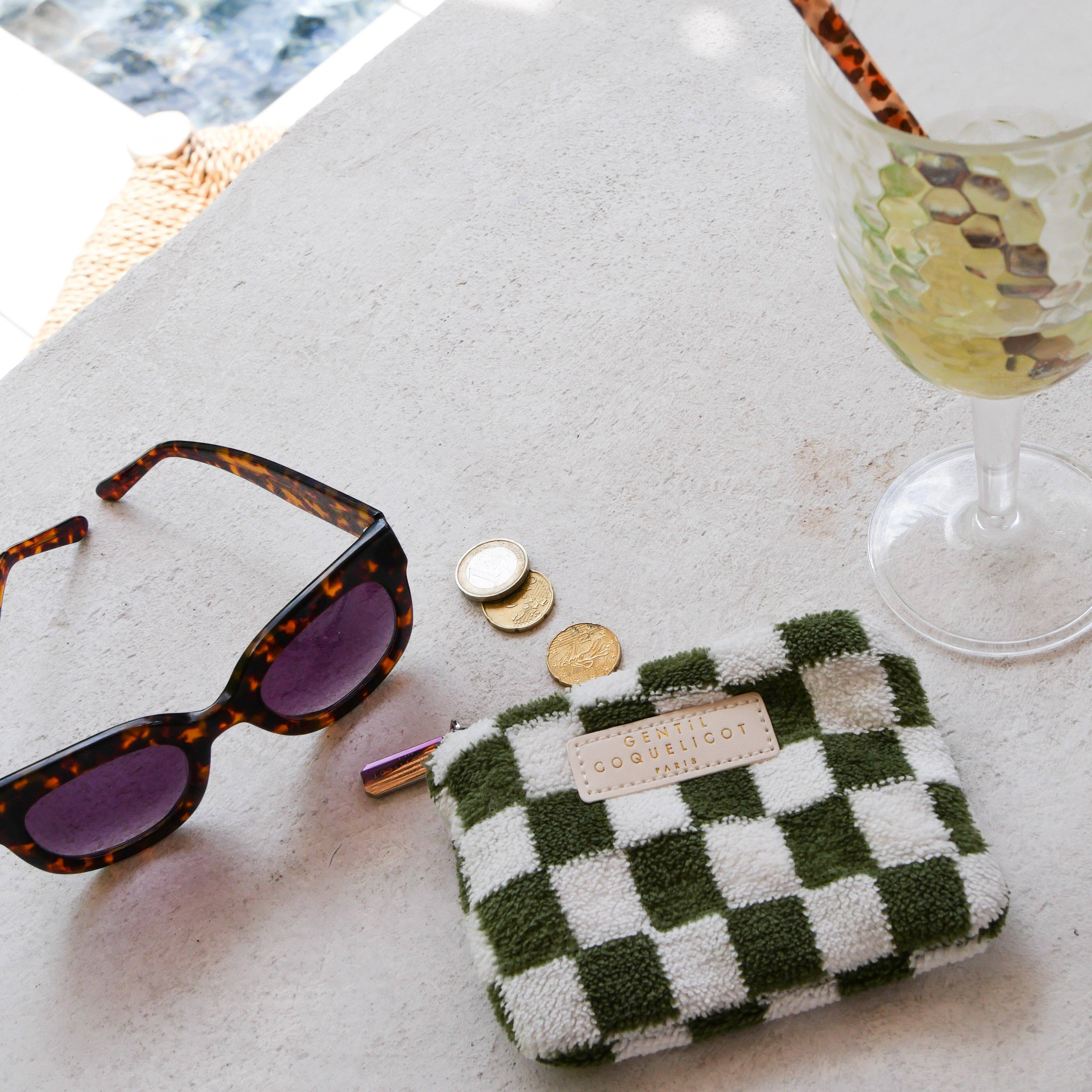 Gentil Coquelicot Paris - Wholesale Pouch - Women's - Checkered sponge pouch (3 colors)6