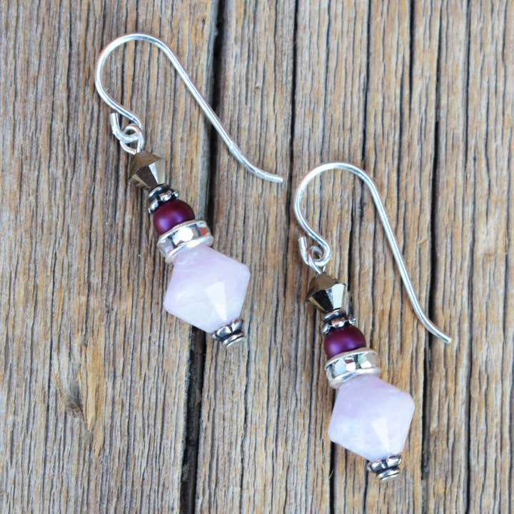 Early Horizon Kunzite Wire Earrings for wholesale by Cool Water Jewelry