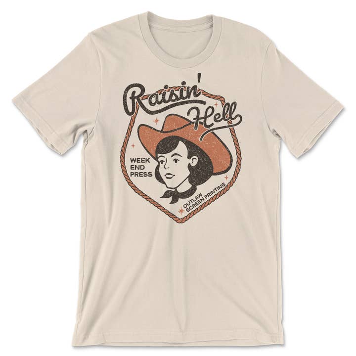 raisin' hell shirt for wholesale by Weekend Press