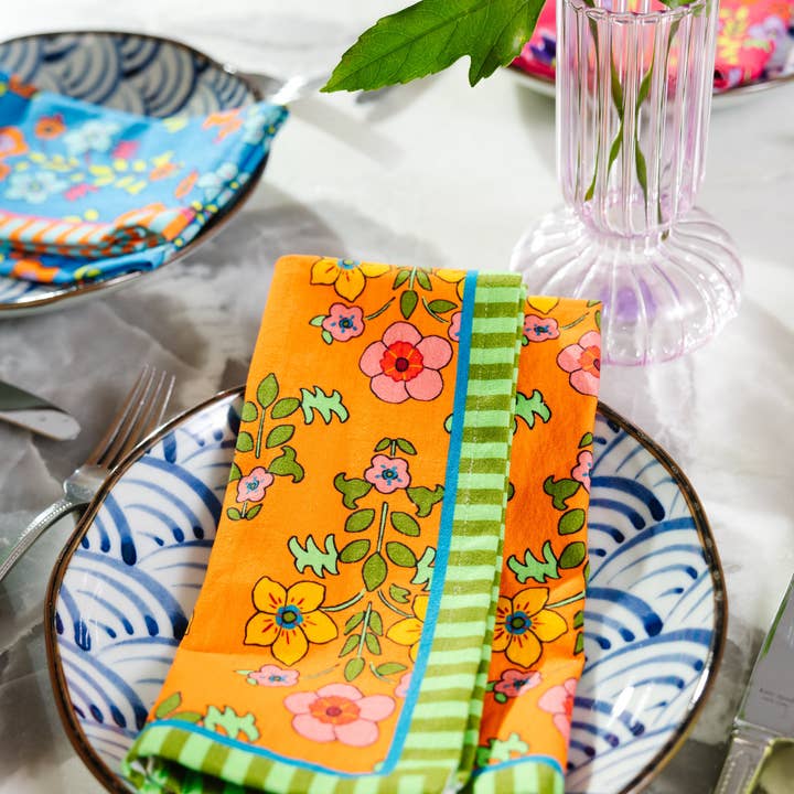 Furbish Studio - Wholesale Dinner & Cloth Napkin - Summer Floral Napkins S/4