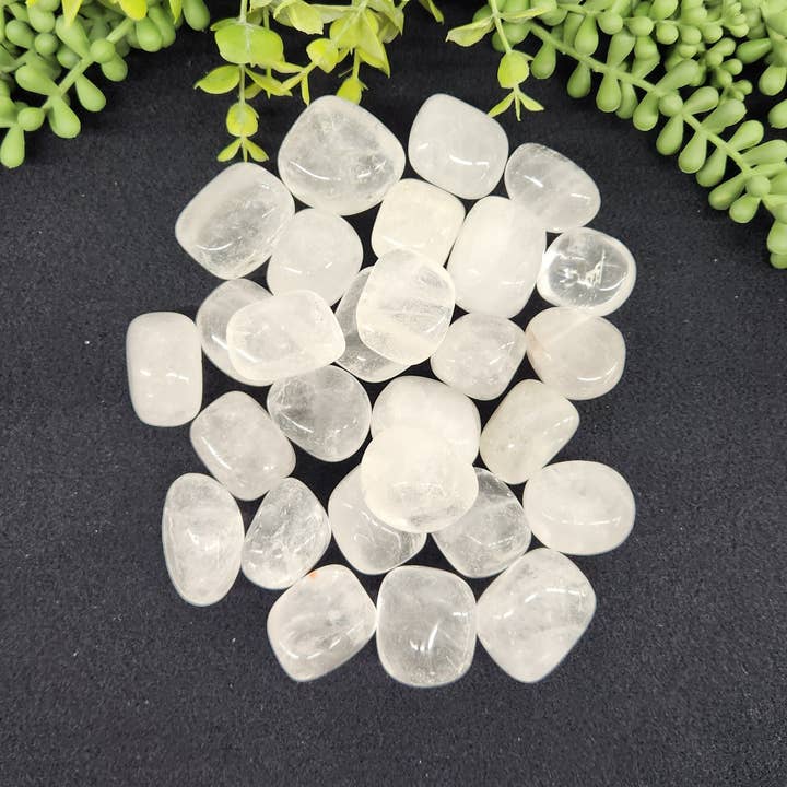 Meraki Gemstones - Vendita all'ingrosso Pietra/cristallo spirituale - Quarzo trasparente (1 kg/2,2 libbre) Pietre burattate ca. 30-35 mm2