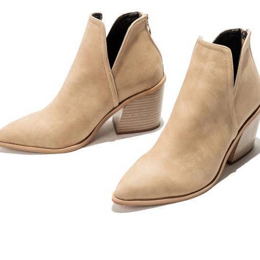 Serene Couture – Großhandel Stiefeletten – Damen – Kurze Stiefel mit Leopardenmuster für Damen Frühling Herbst High Heel Martin Boots Chunky Heel Spitz Stiefeletten Damen