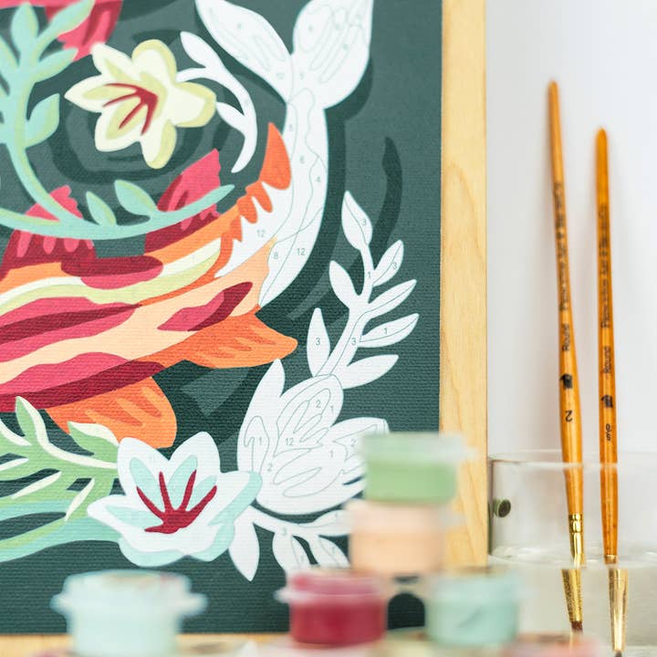 Elle Crée (She Creates) - Wholesale DIY Craft Kit - Koi Fish in Pond Paint-by-Number Kit