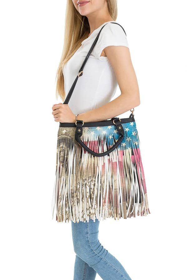 Cap Zone – Engroshandel Crossbodytaske – unisex – USA Vintage frynsede Boho taske samling2