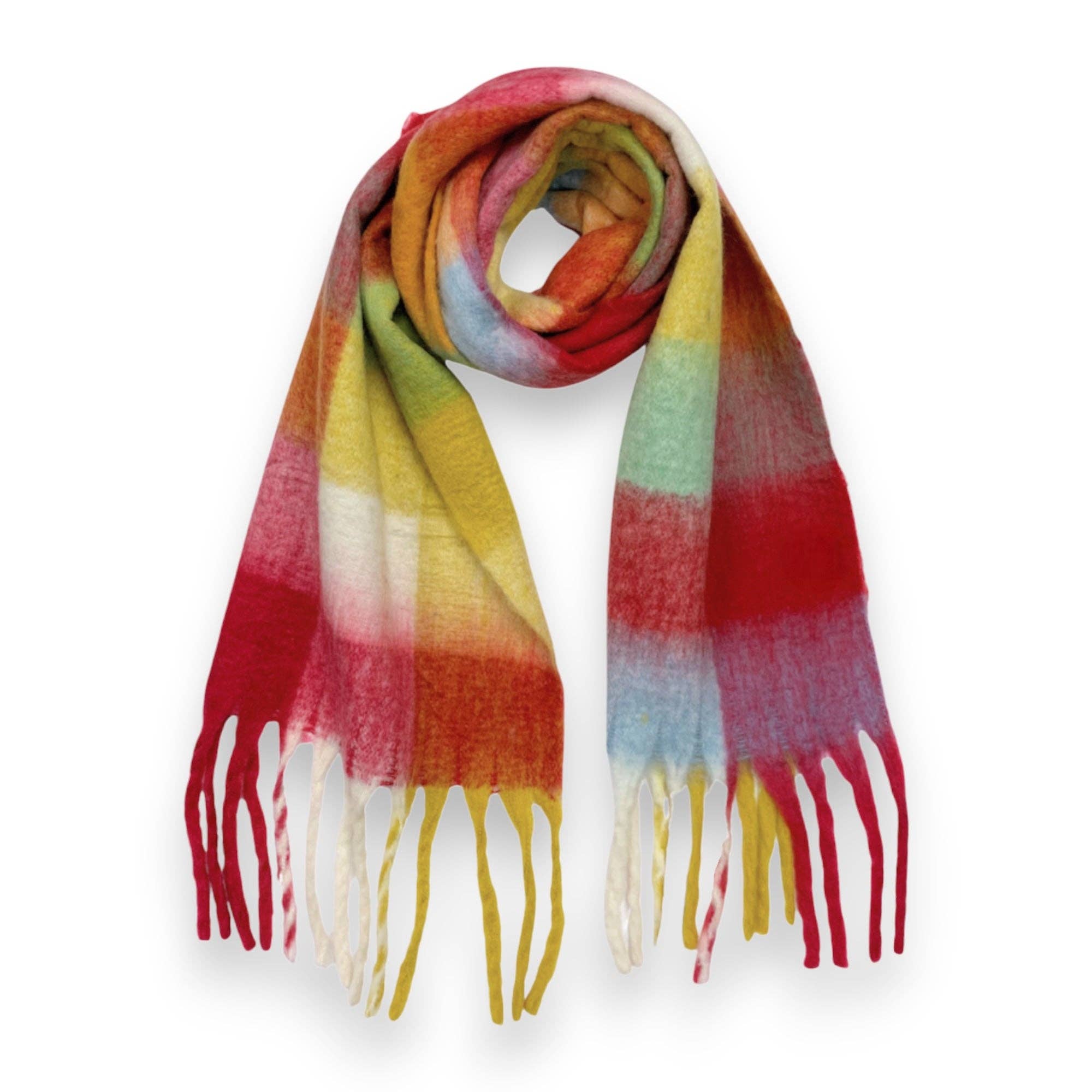 Lili Scarves (USA Duties Paid) – Cachecol - Mulher por atacado – Cachecol de Inverno com Estampa Xadrez Macia e Fofa - 15 Cores24