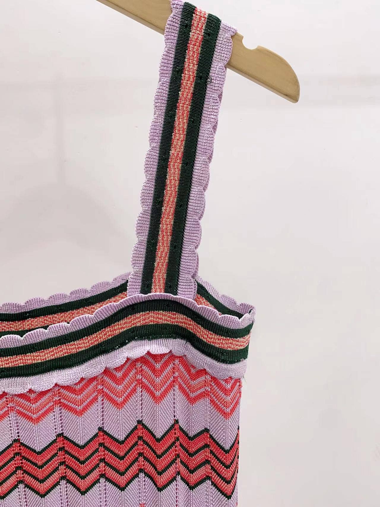 Multi Colored DR331 Retro Pleated Knit Dress - Spring/Summer Chic for wholesale on Faire11