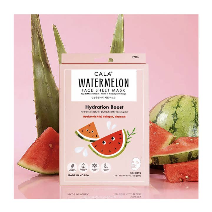 PINEAPPLE Beauty - Wholesale Skincare Face Mask - CALA 67113 Watermelon 5 Sheet Face Mask - 6 pcs