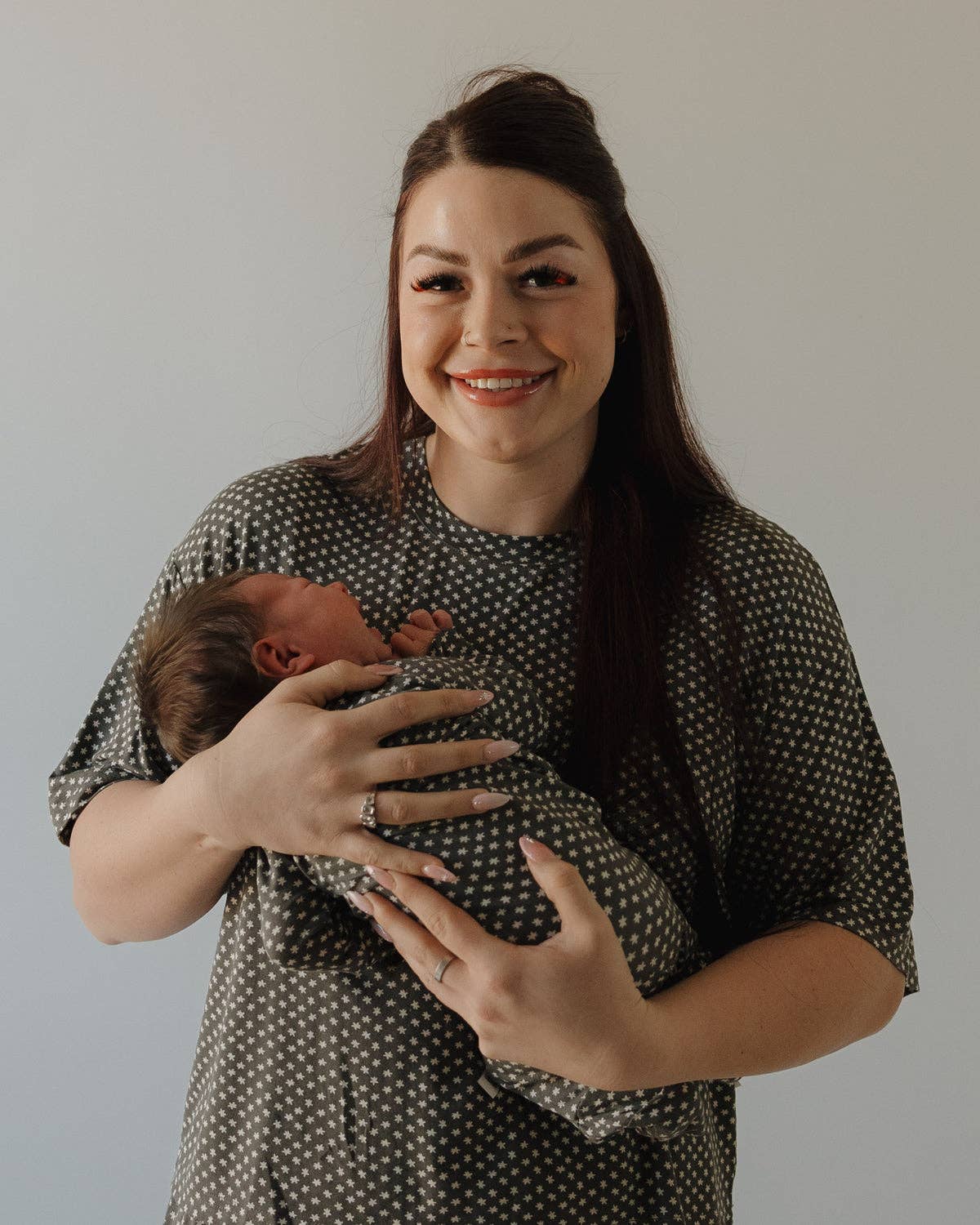 Forever French Baby - Wholesale Lounge Set - Women's - Women's Boxy Tee Lounge Set | Green Flowers4