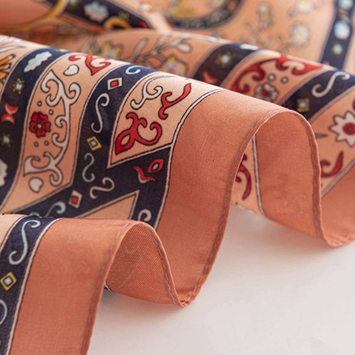 ACCITY - Wholesale Scarf - Women's - Floral Satin Square Scarf for Women’s Elegance_CWASC04986