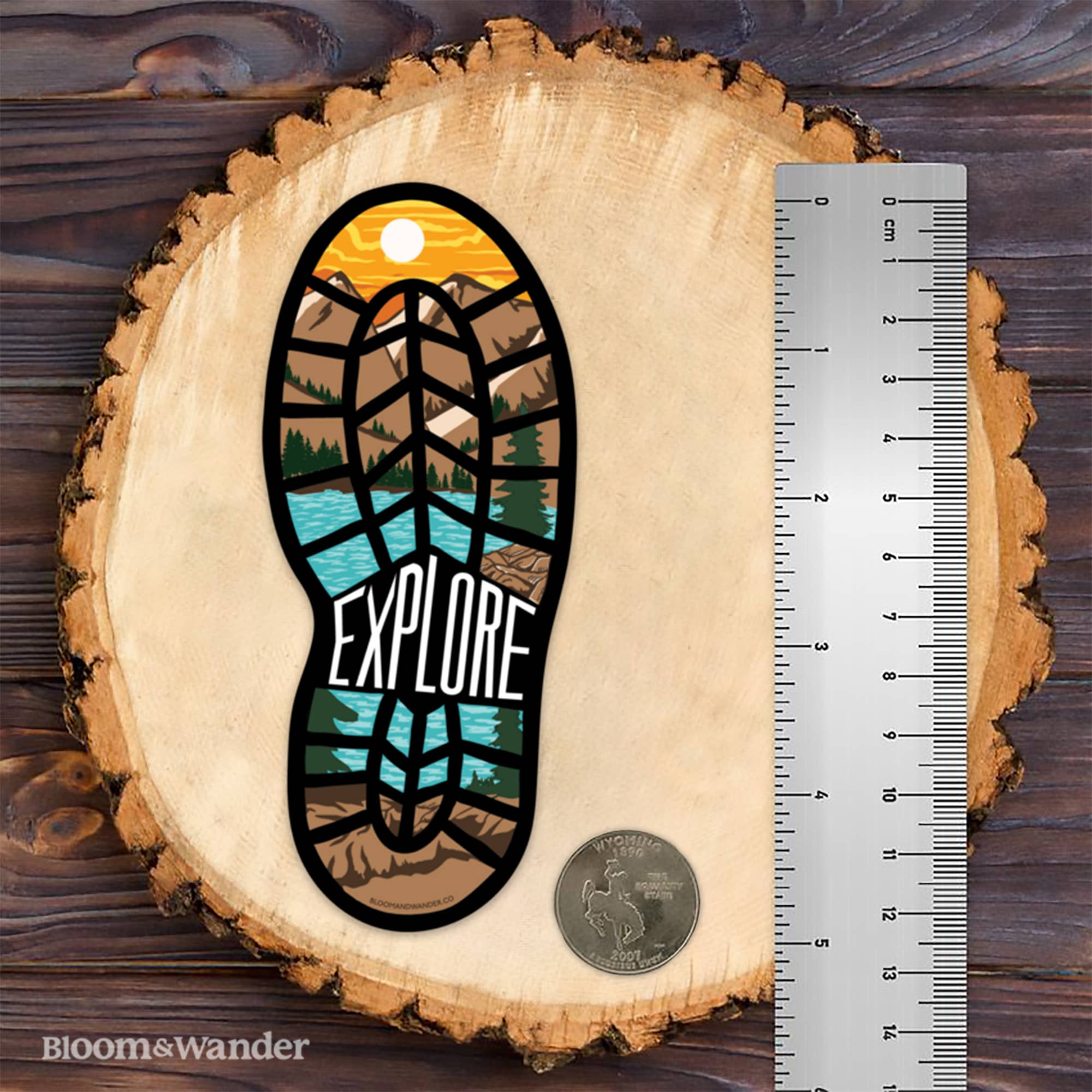 Bloom & Wander - Vente Autocollant - Autocollants imprimés pour bottes de randonnée Explore | Outdoor Camping Lake2