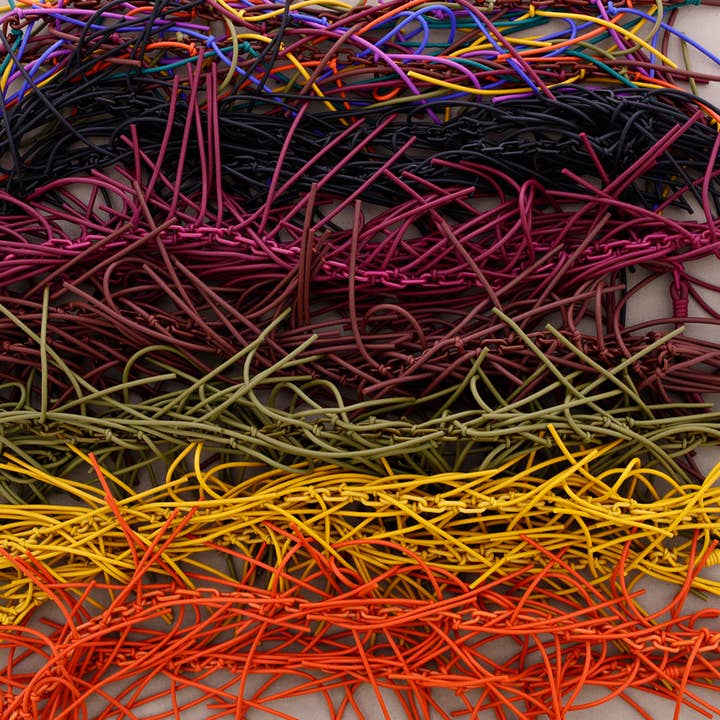 Sonata – wholesale Snap-smycken – Långt halsband med knutar i gummi7