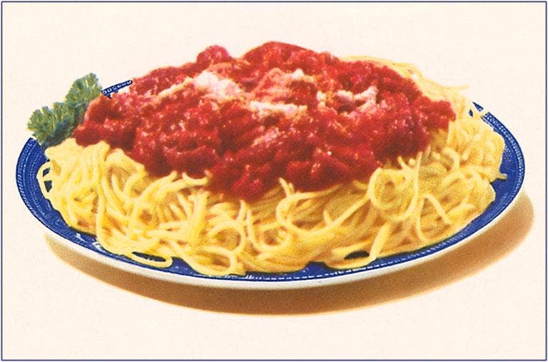 Found Image Press - Wholesale Postcard - Postcard FO-24 Spaghetti Bolognese0