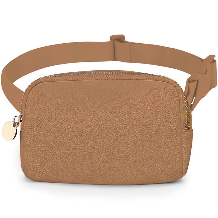 DANCOUR Fanny Pack Women Everywhere Belt Bag Brown Leather for wholesale by Dancour