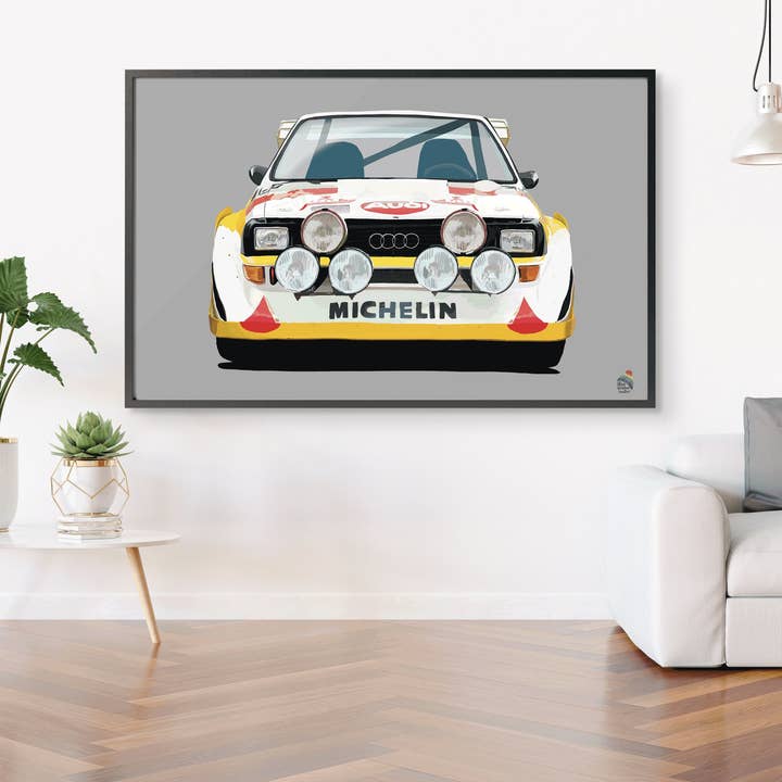Audi Quattro S1 - Klassisches Audi Quattro S1 Gruppe B Rallyeauto für den Großhandel von Illustrator maker