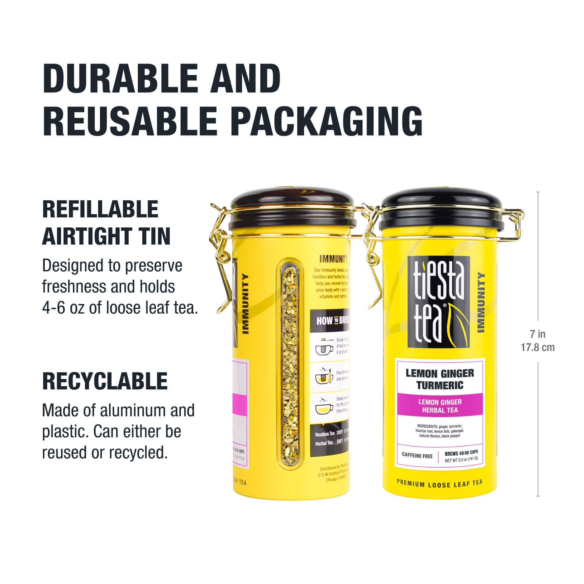 Tiesta Tea Company (loose leaf teas & accessories) - Vente Thé en vrac - Thé Citron Gingembre Curcuma | Mélange Bien-Être Sans Caféine13