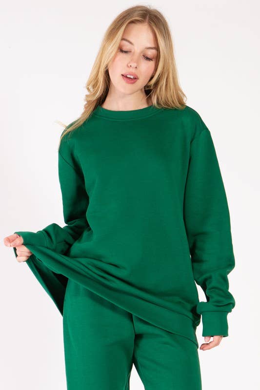 Vanilla Monkey - Vente Sweat-shirt – femme - Sweat-shirt en molleton à col rond surdimensionné3