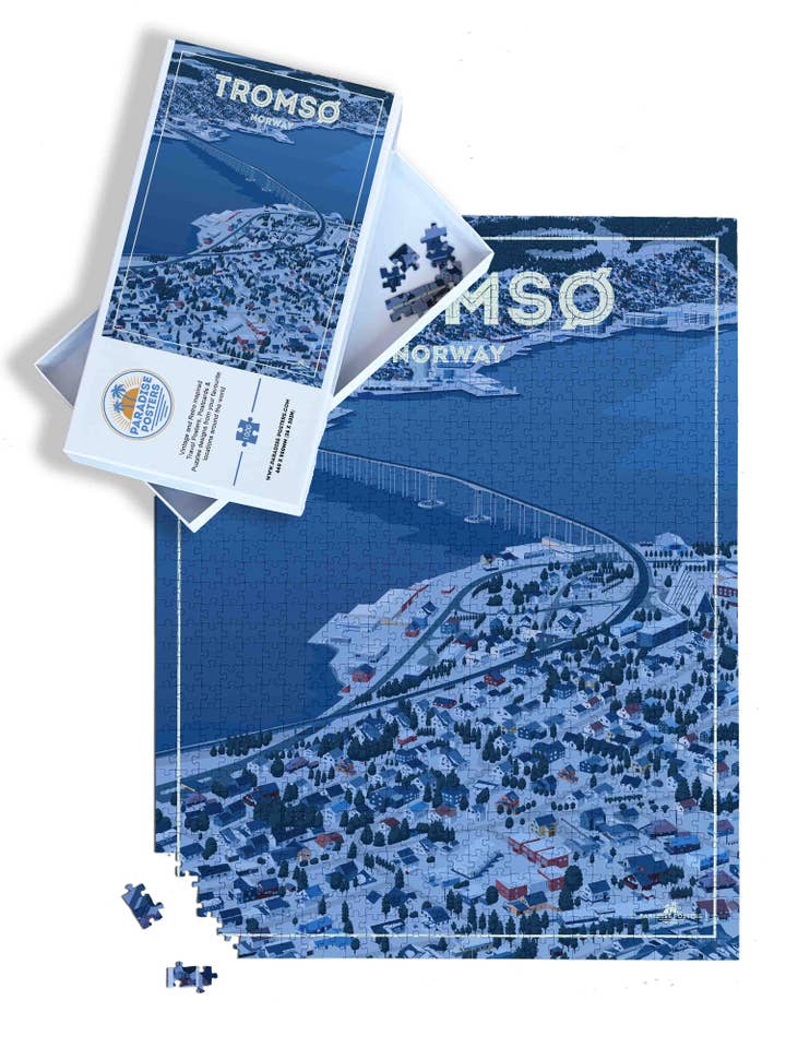 Tromsø Noorwegen Reispuzzel Poster voor wholesale door Paradise Posters
