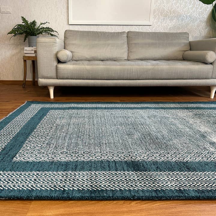 Alfa Rich Inc - Wholesale Area Rug - Scandinavian Petrol Blue Washable Area Rugs2