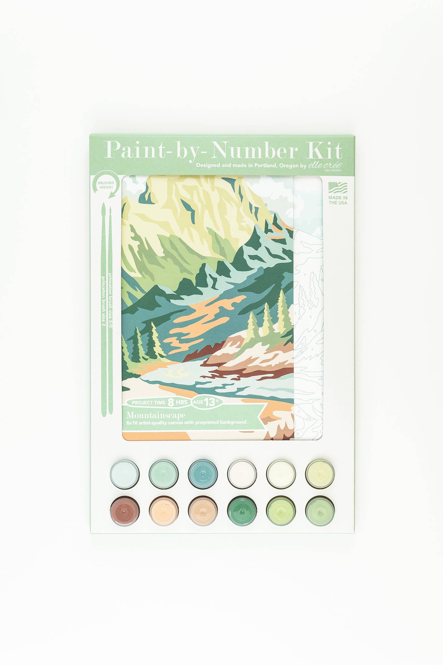 Elle Crée (She Creates) - Venta al por mayor Kit de manualidades - Kit para pintar por números con paisaje montañoso